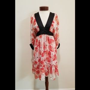 Moulinette Soeurs silk coral poppy dress